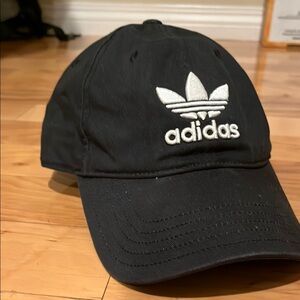 Adidas Black Hat with White Emblem